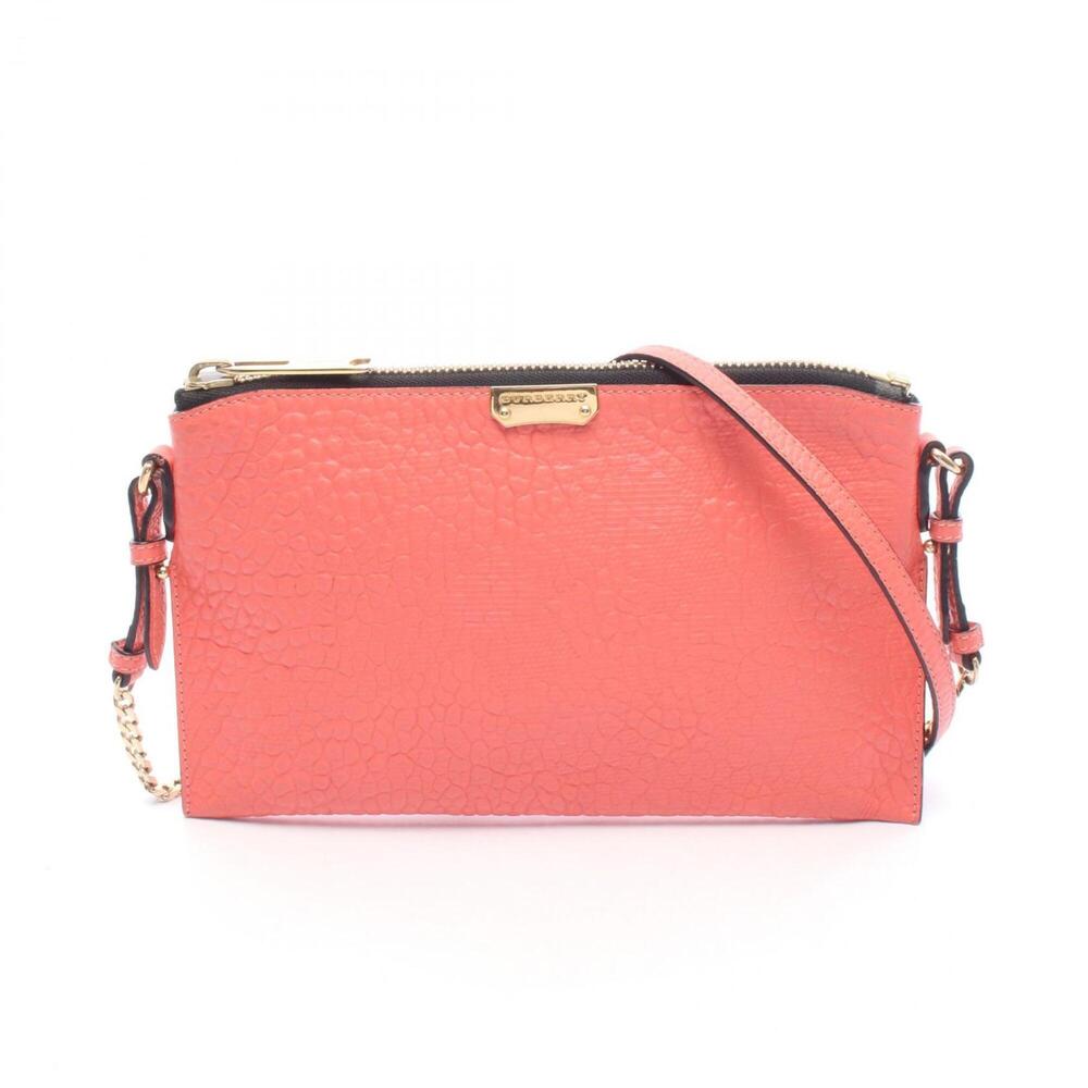 Burberry shoulder bag, handbag, leather, women's, pink.